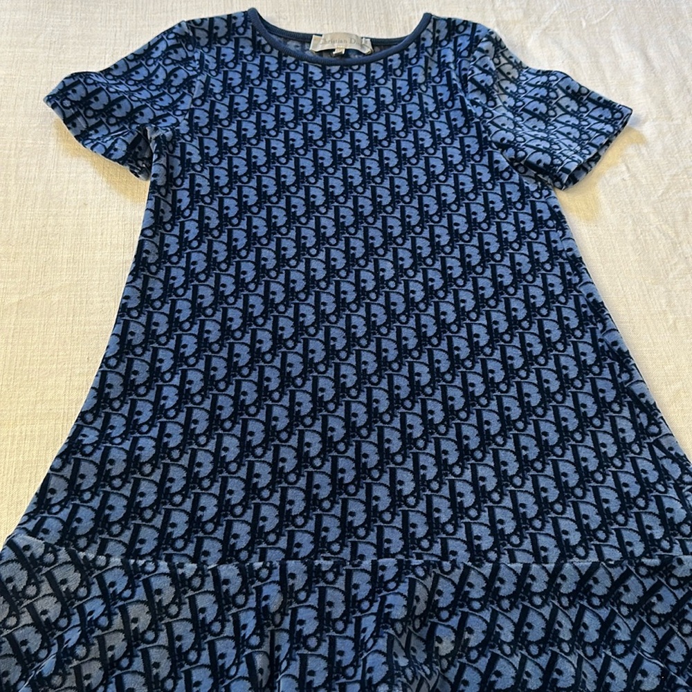 Girls Size 6 blue dior dress worn once for sale